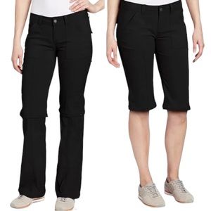 Prana Monarch Convertible Hiking Pants‎ Size 12 Short in Black